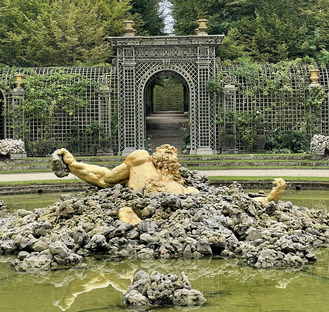 the enceladus grove in the gardens of versailles it is hard to reach it a giant trapped in the lava