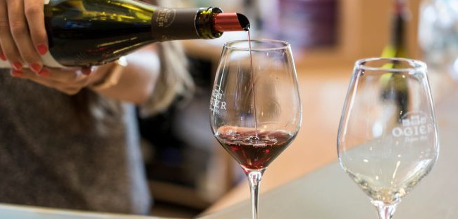 dégustation dans les caves de Chateauneuf du Pape